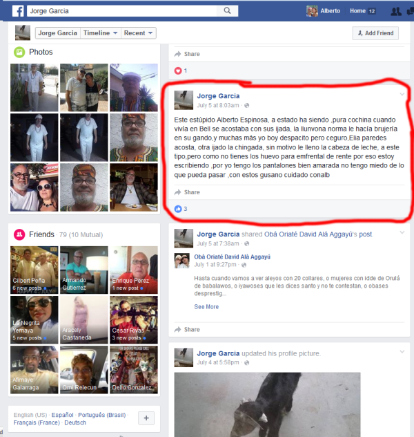 Facebook De Jorge Garcia